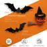 TDHDIKE 64 Pcs Halloween Decorations Black Bats Wall Decor, Reusable PVC 3D Stickers for Indoor Outdoor Party Decor