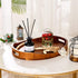 HouseJoy Display,16.5"x13" Acacia Wood Serving Tray with Handles, Decorative Ottoman Tray Platter for Breakfast in Bed