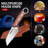 Huusk Japan Small Meat Knife, Portable Kitchen Knives for Steak, Fruit, Carbon Steel Boning Knife, Vegetable Knife with