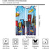 42x63in Super City Hero Window Curtains for Kids, City Skyline Buildings Cityscape Blackout Rod Pocket Window