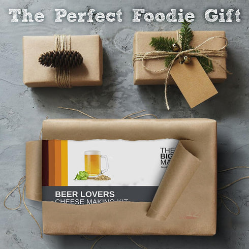 Set 12 The Beer Lover's Cheese Making Kit- Make Your Own Cheese Kit | DIY Cheese Gift with Rennet for Cheese Making