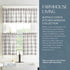 Elrene Home Fashions Buffalo-Check Valance, 60" x 15" for Bathroom or Kitchen Windows, Gray/White