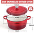 3qt TeamFar Dutch Oven, Small Enameled Cast Iron Dutch Oven Pot with Lid, For Bread Baking/Stewing/Braising/Frying