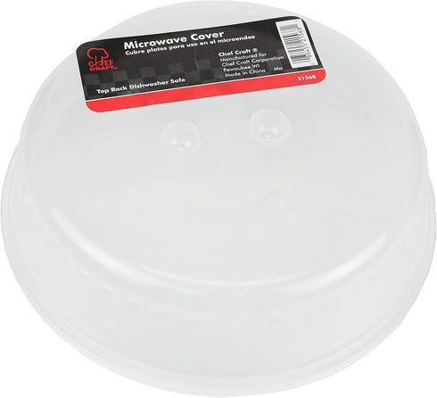 Chef Craft Classic Microwave Cover, Clear, 10 Inches in Diameter