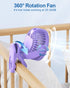 SWEETFULL Portable Clip on Fan, Battery Operated 4000mAh Rechargeable Fan with LED Display, 4 Speeds for Travel Camping