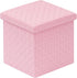 B FSOBEIIALEO Storage Ottoman, Faux Leather Footrest Seat, Ottoman with Storage Cube,
