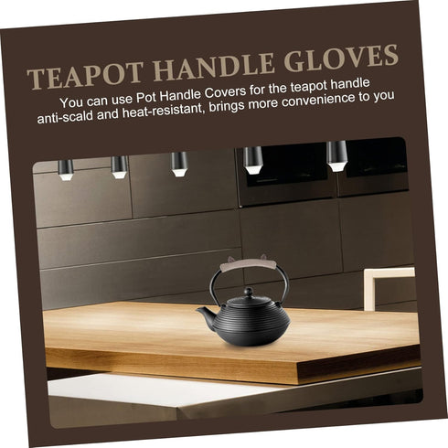 YARNOW 2pcs Grip Gloves Oven Protector Microwave Cookware Tea Kettle Handle Holder Tea Kettle Handle Sleeve Pot Handle Protectors Pot Handle Cushion Anti-scalding Handle Sleeve Pan Teapot by YARNOW