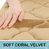 OLANLY U-Shaped Memory Foam Toilet Rugs 24x20, Ultra Soft Non-Slip Thick Bath Mat, Machine Wash Dry, Beige