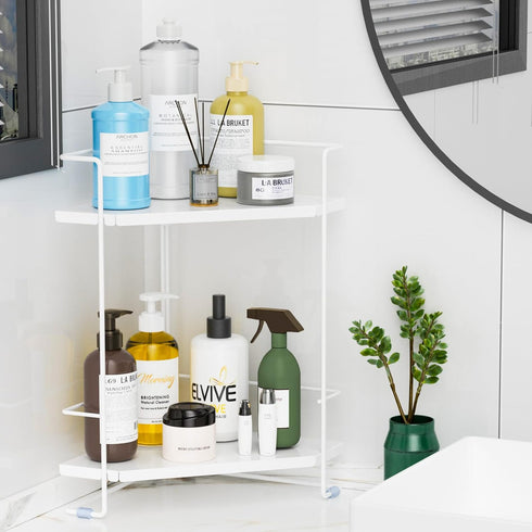 2-Tier Counter Counter, BOIVSHI Bathroom Organizner, Bathroom Organizers and Storage for Bathroom, Kitchen Corner