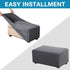 Charcoal Gray Flamingo P Stretch Ottoman Slipcover - Folding Storage Stool Protector, Soft Rectangle with Elastic