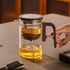 GrowCube -800ML/27.01oz Enchanti Tea Pot, Magic Glass Teapot with Strainer,Magnetic Water Separation with Infuser