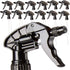 S & E Packaging 12 Pack Replacement Trigger Sprayer Heads Black 28-400 Spray Nozzles for 32