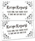 50 Request a Recipe Card for Bridal Shower - Invitation Insert for Wedding or Baby Shower, Size 3.5" x 2"