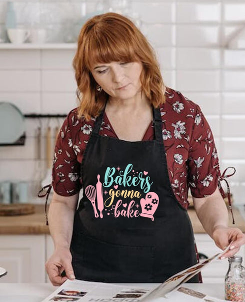 Funny Baking Aprons for Women - Cute Cooking Kitchen Aprons with Pockets, Perfect Baking Gifts for Her