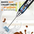 YUSWKO Black Handheld Milk Frother Wand, Rechargeable Electric Whisk with 3 Heads, 3 Speeds for Latte, Cappuccino, Egg