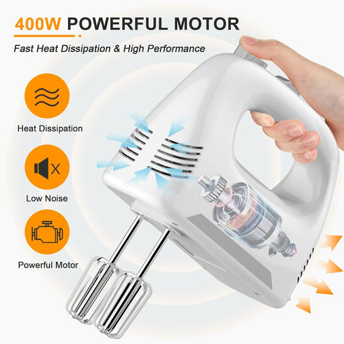 ON2NO Electric Hand Blender with Storage Box