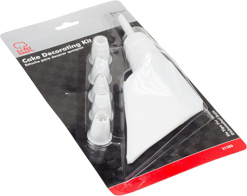 Chef Craft Select Plastic 6-Tip Cake Decorating Kit, 6 piece set, White by Chef Craft
