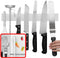 Modern Innovations 14 Inch Magnetic Knife Holder for Refrigerator, Stainless Steel Knife Strips for Kitchen Wall