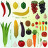 30pcs Set Woration Plastic Artificial Fruit Fake Vegetables Simulation Foam Mini Fruits Lifelike Food Model Table