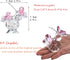 H&D HYALINE & DORA Pink Crystal Cut Double Butterfly Figurine, Handmade Art Glass Collectible Gift, Gift Boxed