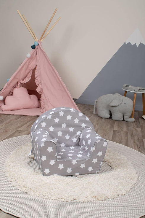 Delsit Kids Couch for Toddlers - Comfy Armchair for Children, Lightweight Foam Sofa and Reading Chair with Removable