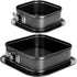 SOUJOY Set of 2 Springform Cake Pan, Non-stick Square Cheesecake Pan with Removable Bottom