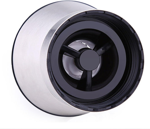 BlueSnail Stainless Steel Manual Grips Glass Salt Pepper Grinder - 5.1", Silver