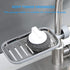 Sponge Holder for Kitchen Sink, Rustproof Waterproof Upgrade Sink Caddy, Stainless Steel, Easy to Install