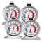 4PACK Refrigerator Thermometer, Classic Fridge Thermometer with Red Indicator, Large Dial for Freezer Refrigerator