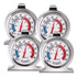 4PACK Refrigerator Thermometer, Classic Fridge Thermometer with Red Indicator, Large Dial for Freezer Refrigerator