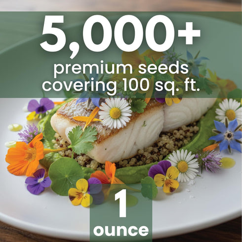 5,000 2026 1 Gourmet Edible Mix Premium Seeds for Planting Fresh Culinary Flowers & Herbs Season Ounce Pouch