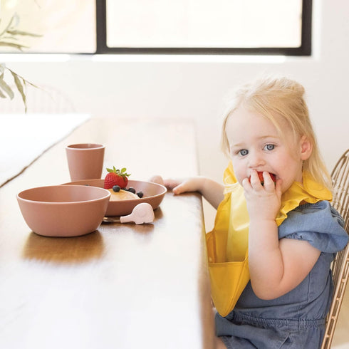 Tiny Twinkle Tableware 3 Pack Dish Set- BPA-Free Cups, Plates and Bowls Sets For Kids and Toddlers - Polypropylene Plastic Dinnerware Set (Sand, Cinnamon, Taupe) Round Bowl by Tiny Twinkle