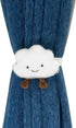 Gzcvba 2PACK Snap-Fit Cartoon Cloud Curtain Tiebacks Hook Holdbacks Cute Curtain Holdbacks Rope for Baby Kid Girls