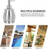 Stainless Steel Liquid Soap Dispenser with Pump - 390 ml/13 oz Brushed Nickel Bottle for Kitchen and Bathroom