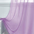 DONREN 2 Panels Lilac Purple Solid Color Sheer Curtains, Elegant Rod Pocket Voile Drapes for Living Room Bedroom (52X72