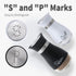Lonffery Salt and Pepper Shakers Set - 4 oz Farmhouse Spice Dispenser with Glass Bottom, Black and White, Set of 2