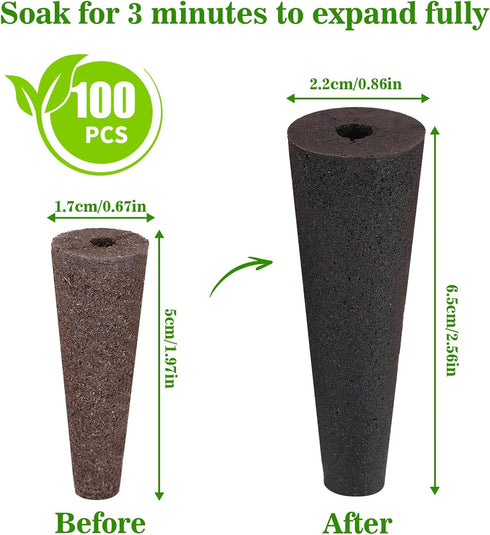 100 Doter pcs Grow Sponges for Hydroponics Compatible with AeroGarden, Hydroponics Growing System Pods, General