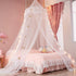 Bed Canopy with Lights for Girls,Gold Star Princess Crib Canopy Curtains,Extra Large