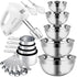 Hand Mixer Electric Mixing Bowls Set, 5 Speeds Handheld Mixer with 5 Nesting Stainless Steel Bowls, 200W