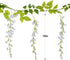Lvydec Wisteria Artificial Flowers Garland, 4Pcs Total 28.8ft White Silk Hanging Flower for Home Garden