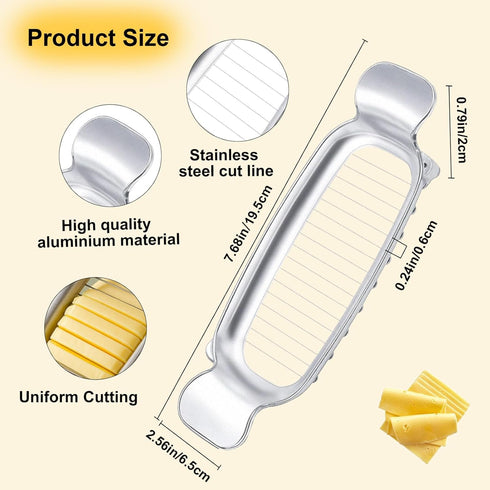 smrtcol Camping1 PACK) Butter Slicer Cutter & Cheese CutterMulti-Use Kitchen Tool for Evenly Slicing Butter Blocks