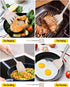 Pack of 2 Silicone Solid Turner: Non Stick Slotted Kitchen Spatulas, High Heat Resistant BPA Free (Stainless Steel