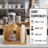 HEXNUB Caddy for Pour Over Coffee Maker, Bamboo Stand for Chemex, Bodum, Cosori Carafes, Heatproof Mat