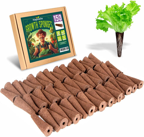 150 Pack Grow Sponges for Hydroponics, Replacement Root Growth Sponges Compatible with
