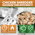 Chicken Shredder, Chicken Breast Shredder Tool Twist, Easy To Use Meat Shredder, Pulled Chicken, Ergonomic Handle, Anti-Slip, Transparent Lid, Dishwasher safe, Heat resistant, BPA Free by The Two Trees