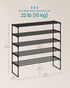 5-Tier 20-25 11.8 36.2 35.4 Inches, ULSA305BH01 SONGMICS Shoe Rack, Shoe Organizer, Metal Storage Shelf, Upright