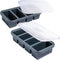 Souper Cubes 1 Cup Silicone Freezer Molds - Easy Meal Prep Container and Kitchen Storage Solution - 2-Pack Charcoal
