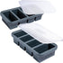 Souper Cubes 1 Cup Silicone Freezer Molds - Easy Meal Prep Container and Kitchen Storage Solution - 2-Pack Charcoal
