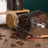 Glass Coffee Storage Container with Bamboo Shelf, 2PCS 49oz Airtight Sealed Jar with Clamp Lid & Spoon