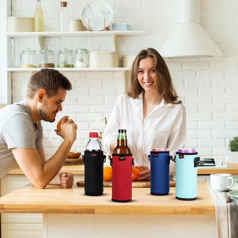 16.9 oz 16 17 18 oz 4 Desing Wish Portable Plastic Bottles Insulators Sleeves Beverage Bottle/Can Sleeves Holder